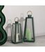 Lot de 2 Lanternes en Verre Grent 57cm Vert-5