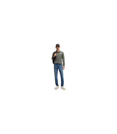 Polo Manches Longues Motif/style Logo Passerby Homme Gris Boss