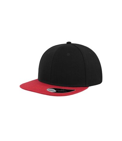 Casquette avec visière plate mixte noir / rouge Atlantis