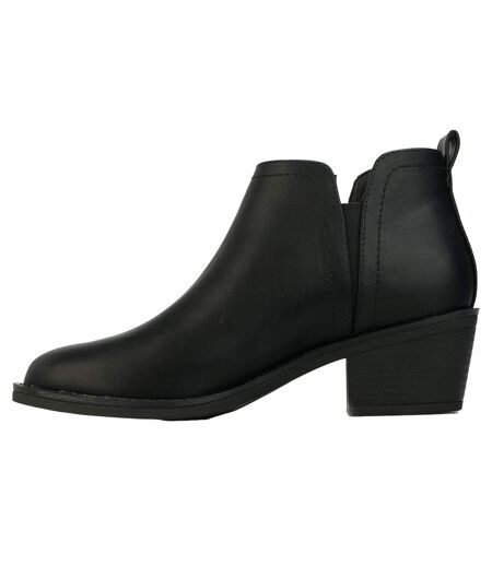 Womens/ladies York Ankle Boots Black Rocket Dog