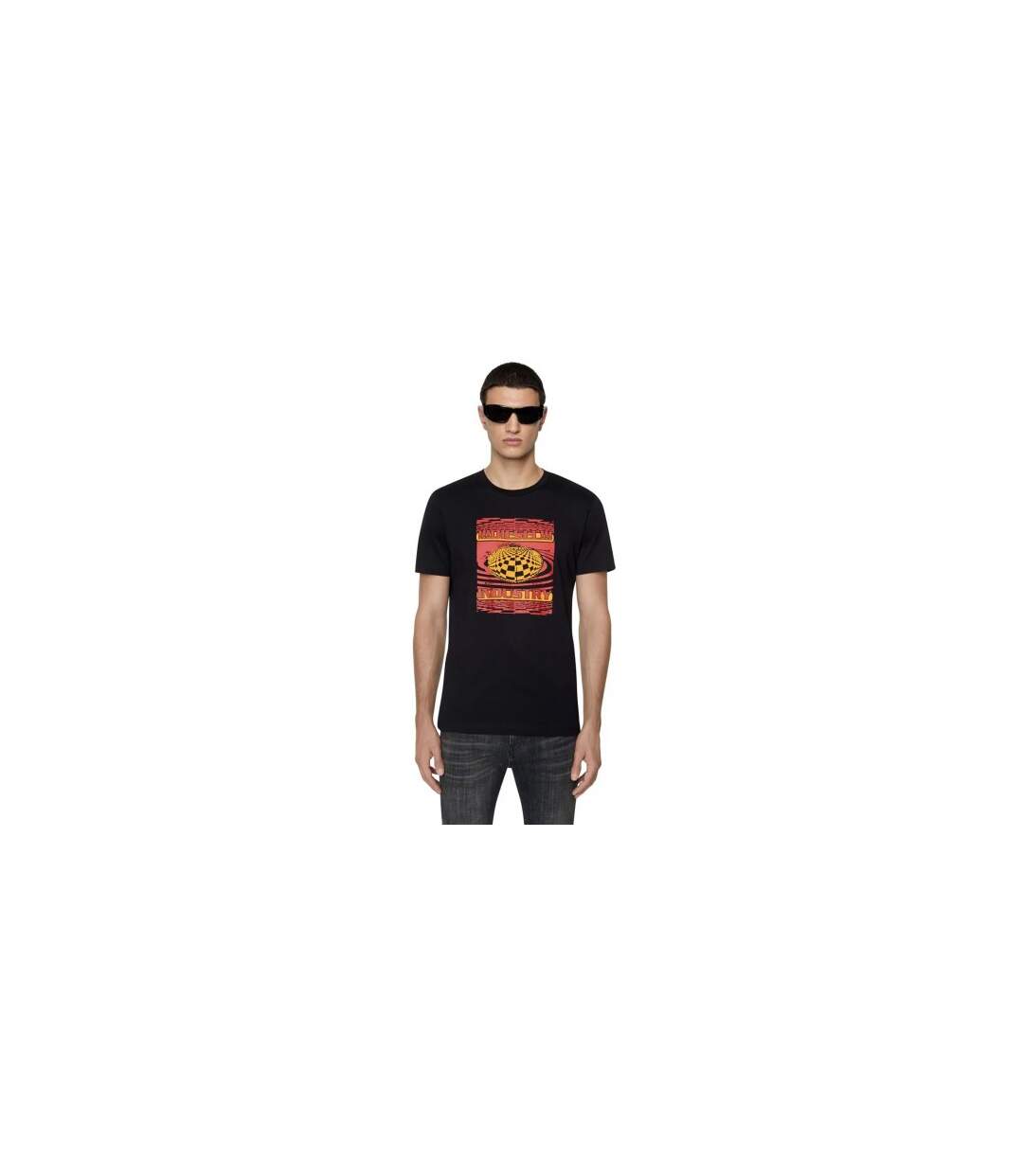 T-shirt Motif/style Industriel Adulte Noir Diesel-1