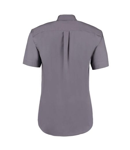Kustom Kit Mens Short Sleeve Corporate Oxford Shirt (Charcoal) - UTBC595