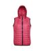 2786 Womens/Ladies Honeycomb Zip Up Hooded Vest (Red)