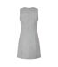 Robe Courte Sans Manches Sheath Femme Gris Off White-2