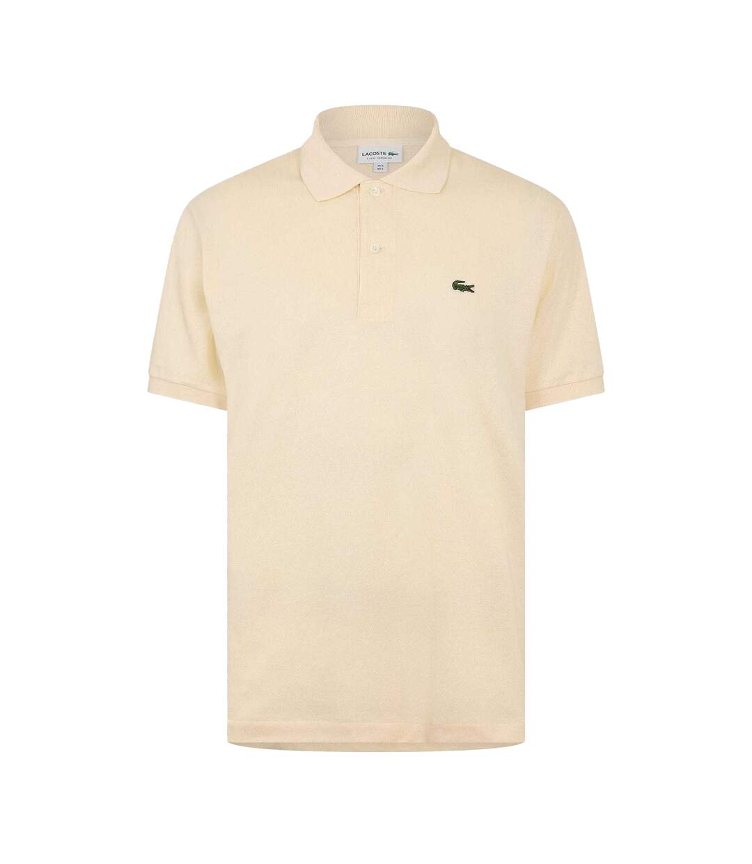 Mens Classic Short-sleeved Polo Shirt Beige Lacoste-1
