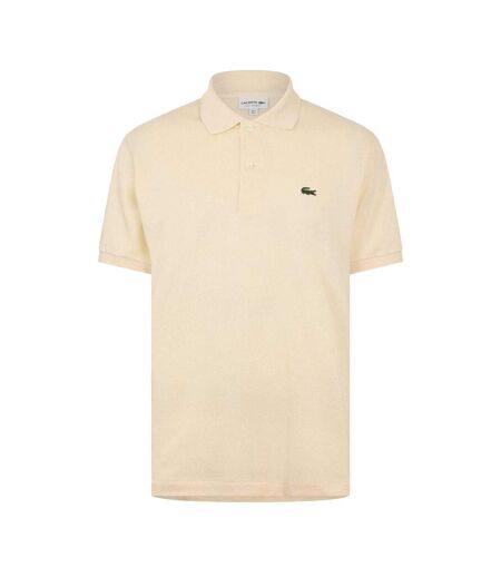 Mens Classic Short-sleeved Polo Shirt Beige Lacoste