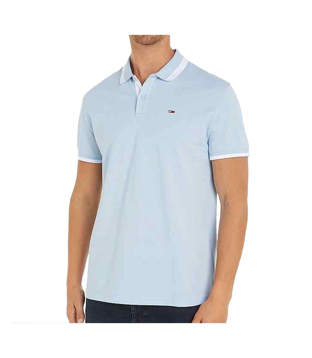 Polo Bleu Homme Tommy Hilfiger Solid - S-1