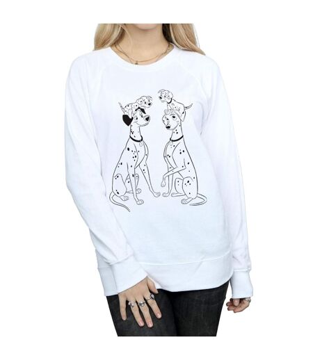 Disney Sweat-shirt Femme/Les femmes 101 Dalmatians Family (Blanc) - UTBI12313