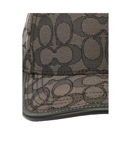 Signature Jacquard Baseball Cap Charcoal Coach