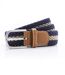 Asquith & Fox Mens Two Colour Stripe Braid Stretch Belt (Navy/Khaki) - UTRW5539-2