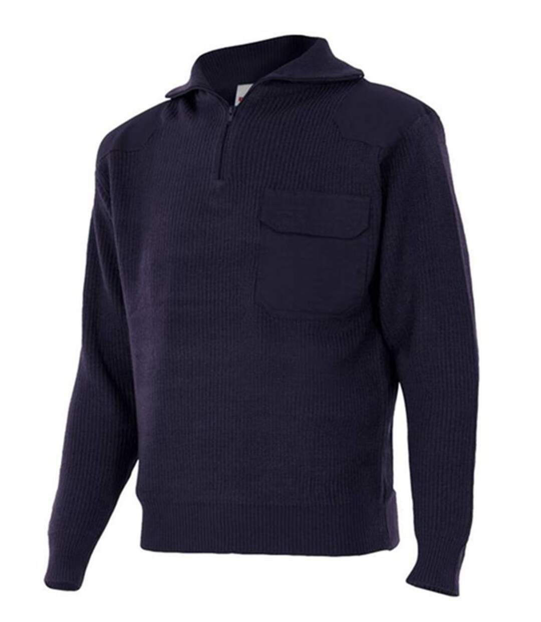 Pull col montant zippé - Homme - VL101 - bleu marine-1