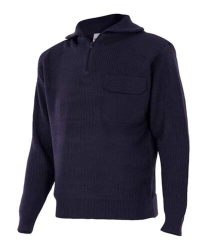 Pull col montant zippé - Homme - VL101 - bleu marine