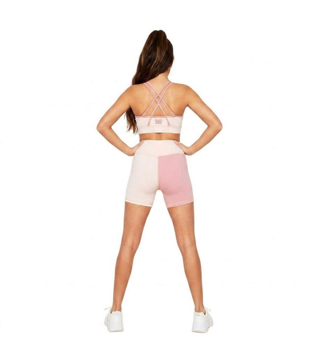 Short Sport Motif/style Blocs De Couleurs Femme Rose Missy Empire-2