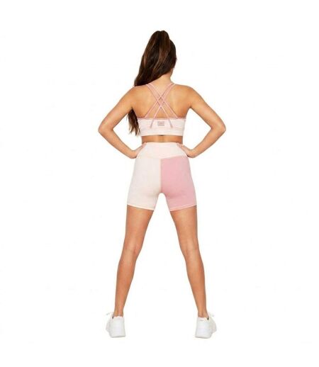 Short Sport Motif/style Blocs De Couleurs Femme Rose Missy Empire