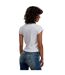 Womens/ladies Text Crew Neck Slim Crop T-shirt White FCUK-3