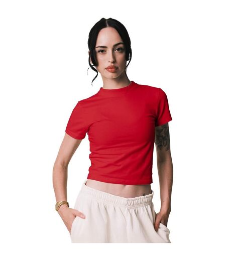 T-shirt Court Femme Rouge Casual Classics