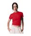 T-shirt Court Femme Rouge Casual Classics-1