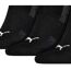 Pack of 3  Unisex adult cushioned trainer socks  black/white Puma