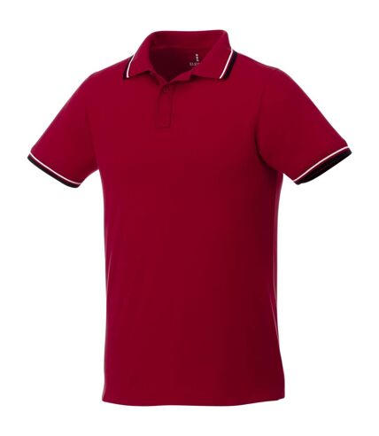 Mens fairfield polo with tipping red/navy/white Elevate