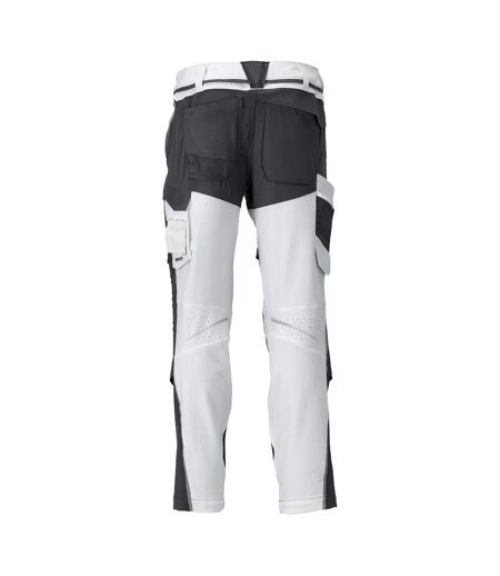 Pantalon De Travail Customised Homme Blanc Gris Pierre Mascot
