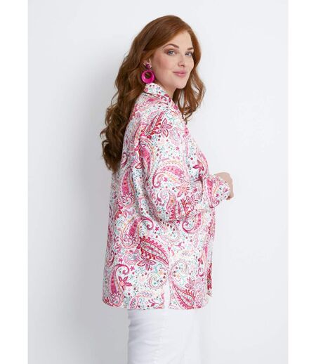 Chemisier long droit boutonné en satin