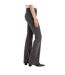 Womens/ladies 726 Leather Patch High Rise Jeans Black Levis-3