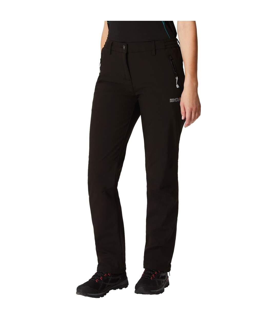 Pantalon De Randonnée Geo Softshell Femme Noir Regatta-1