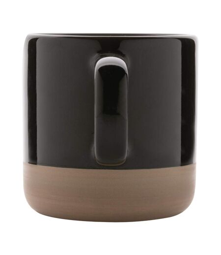 Glazed ceramic 360ml mug one size black XD Collection