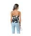 Débardeur Motif/style Imprimé Feuille Femme Noir Blanc AX Paris-3