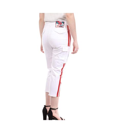 Pantalon Blanc/Rouge Femme Teddy Smith Pianca Ankle - 26