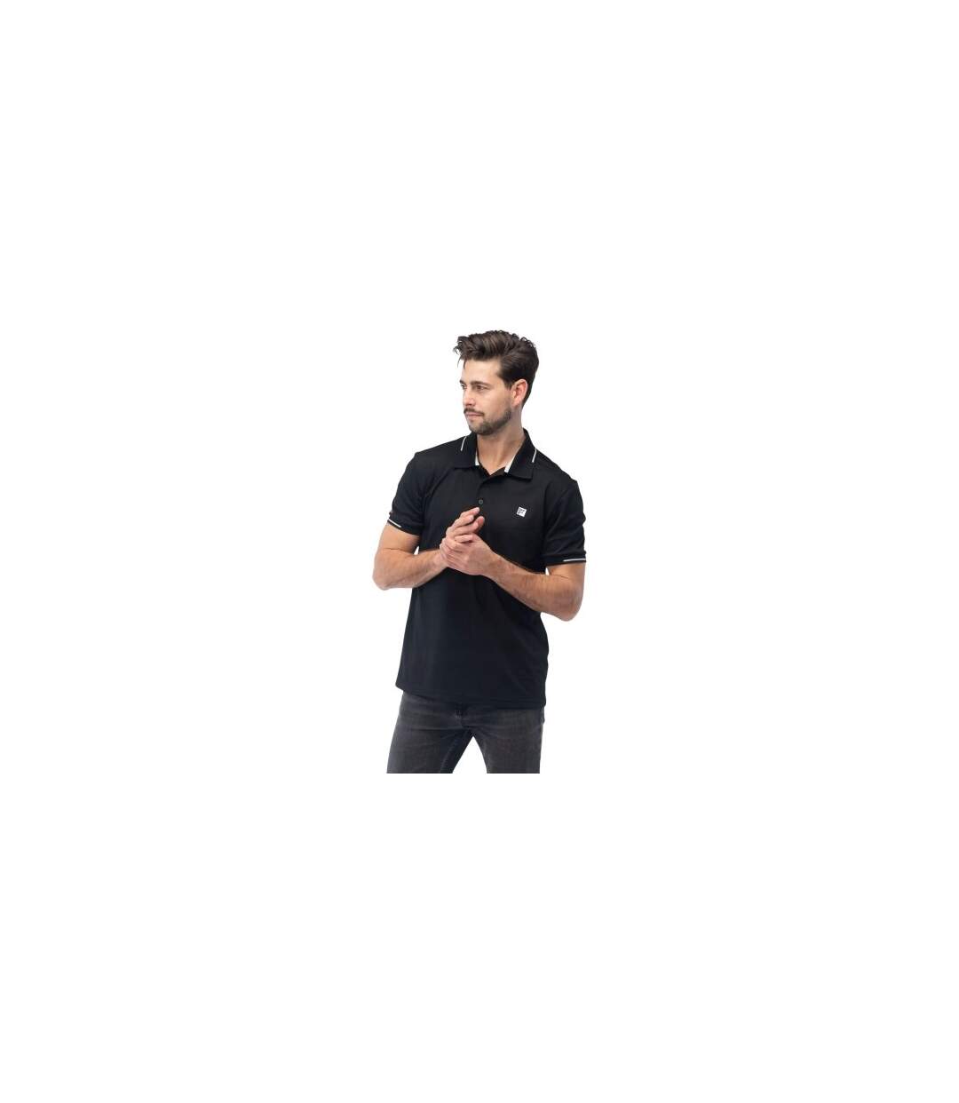 Polo Rohan Homme Noir Fitanu-1