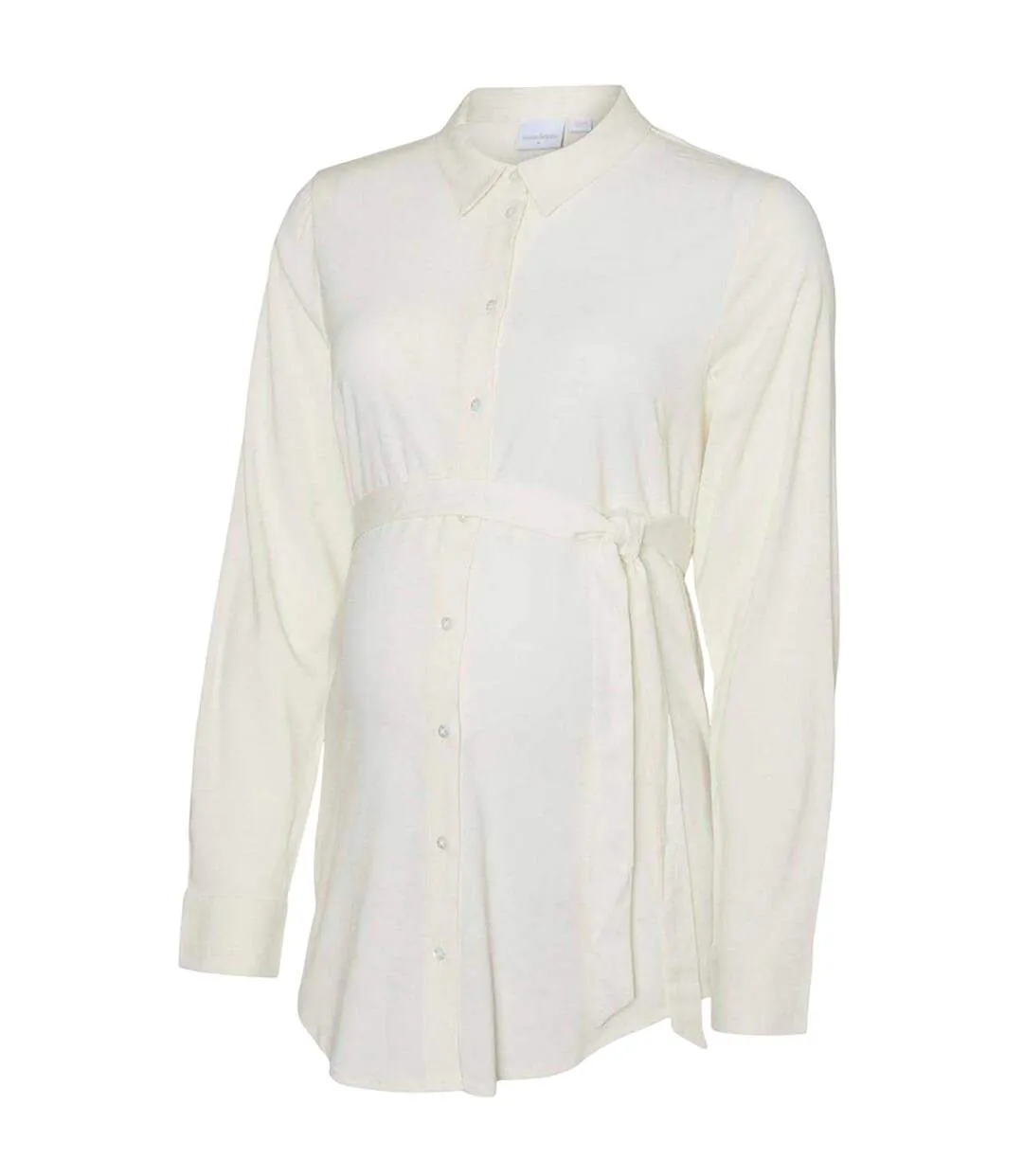 Chemise Manches Longues Mlelva Femme Blanc Vif Mamalicious-2