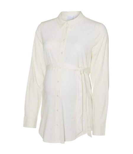 Chemise Manches Longues Mlelva Femme Blanc Vif Mamalicious