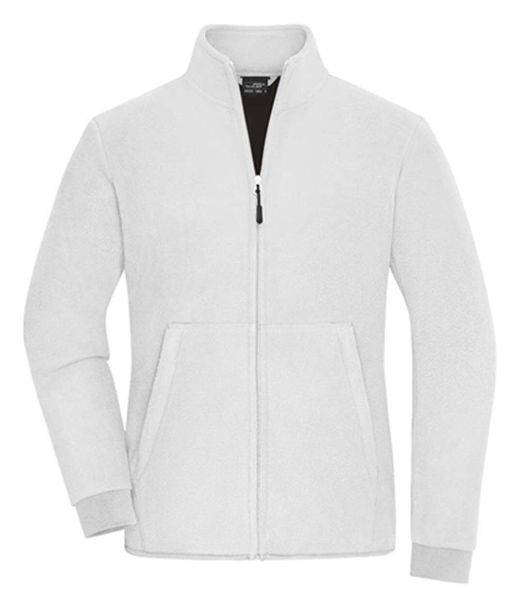 Veste polaire zippée - Femme - JN1321 - blanc et gris-2