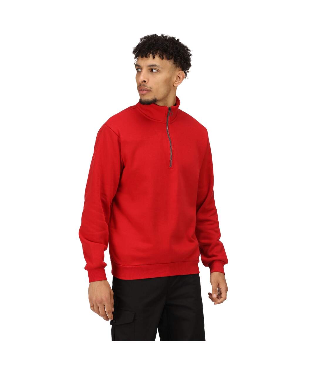 Mens pro quarter zip sweatshirt classic red Regatta