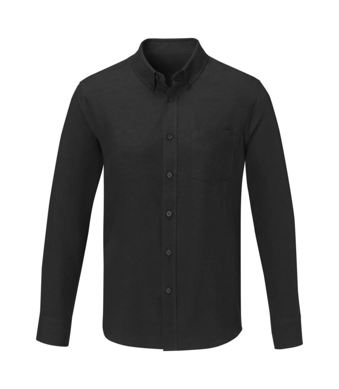 Mens pollux long-sleeved shirt solid black Elevate