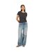Unisex Adult Contrast Detail Ringer Regular T-shirt Charcoal Cornflower Brave Soul-4