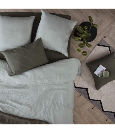 Drap Housse en Lin Adorable 160x200cm Vert Kaki