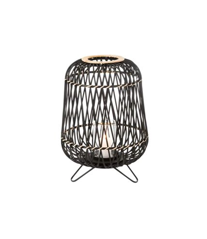 Lanterne Déco Bambou sur Pied 49cm Noir