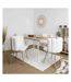 Chaise assise en tissu bouclette blanc Ariel-2