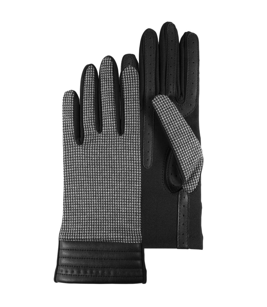 Isotoner Gants femme tactiles en tissu extensible - non doublés-1