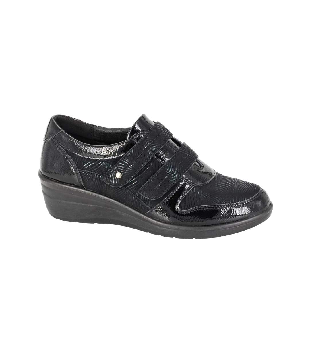 Womens/ladies Casual Shoes Black Boulevard-1