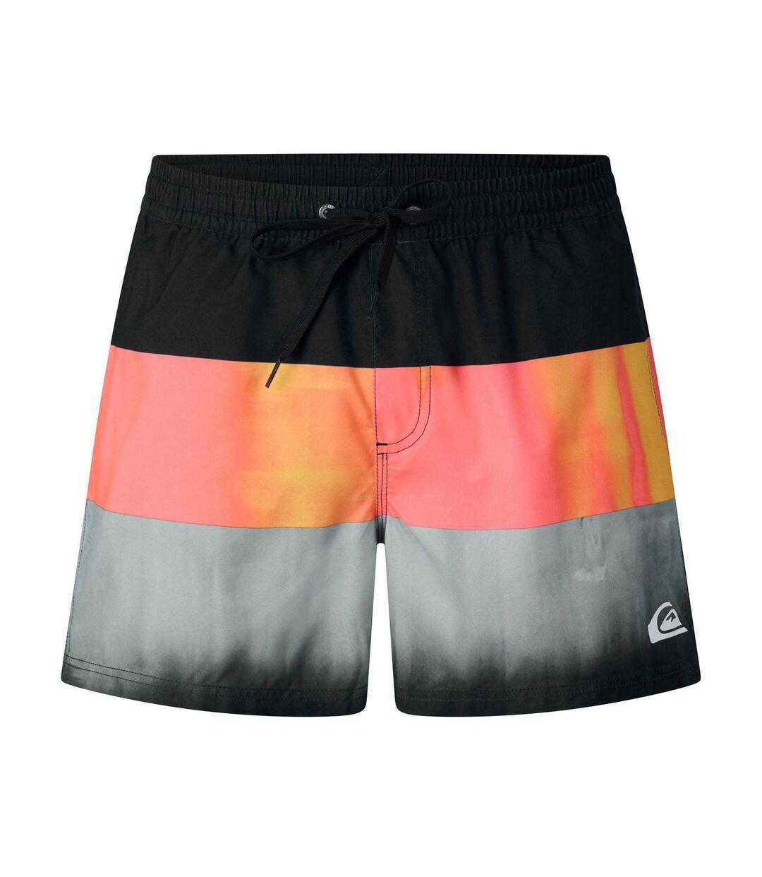 Mens Colour Block Swim Shorts Red Black Grey Quiksilver-2