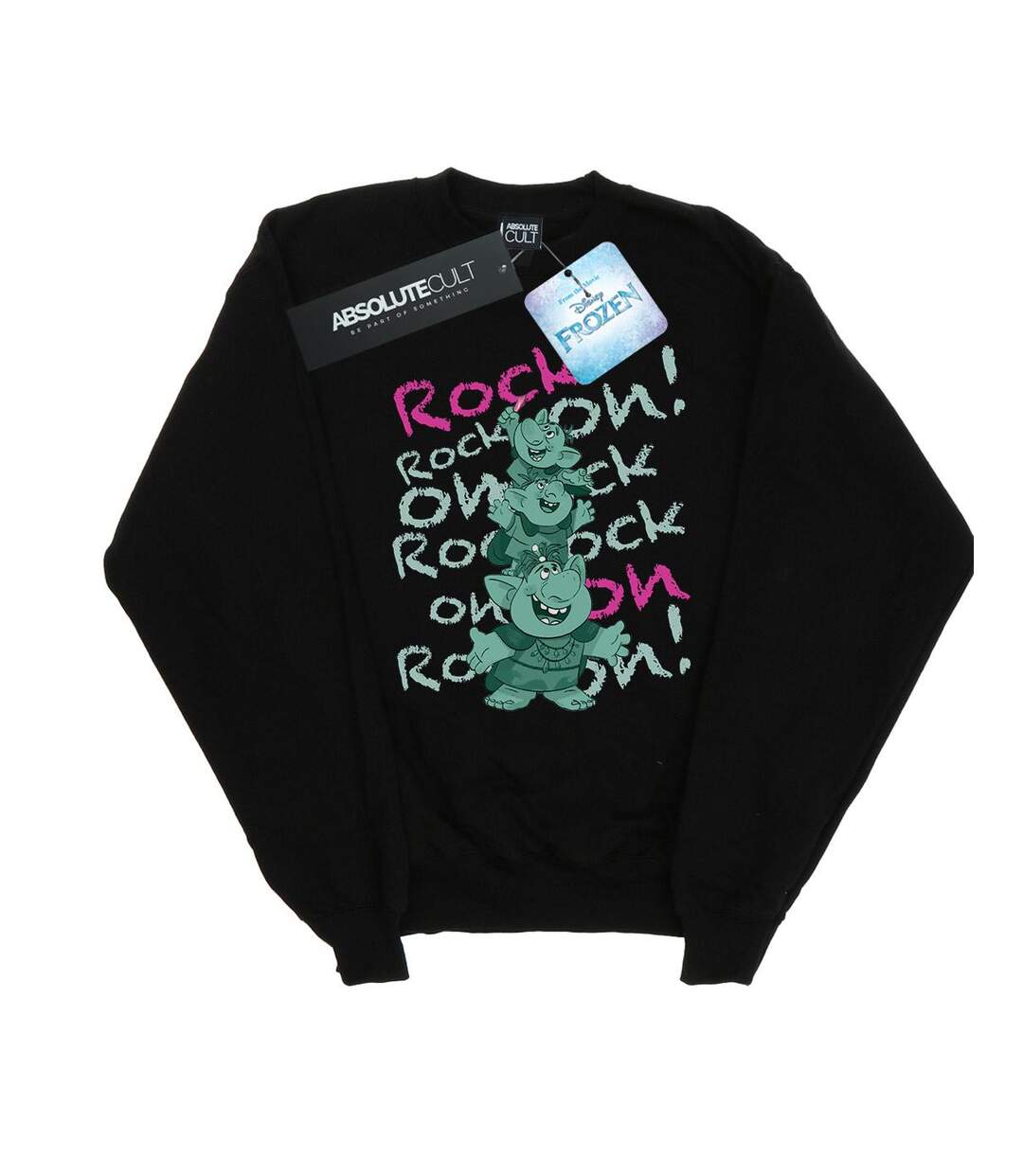 Disney Sweatshirt Frozen Trolls Rock On - Femmes/Dames (Noir) - UTBI19011-1