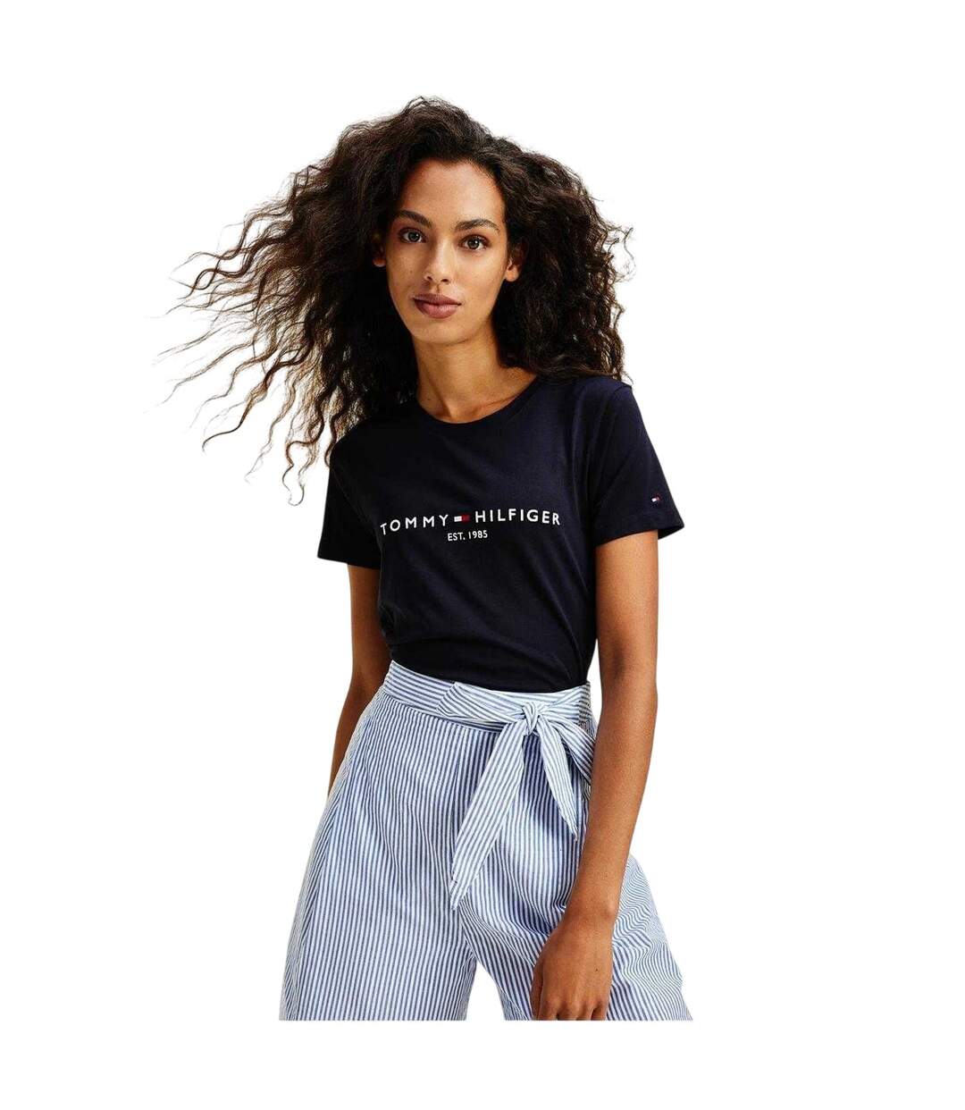 T-shirt Motif/style Logo Essential Femme Rose Foncé Violet Tommy Hilfiger-4