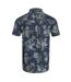 Mens faraway leafy floral organic cotton shirt navy Weird Fish-2