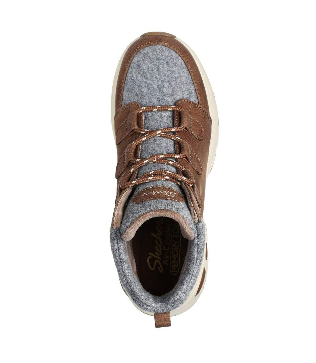 Chaussures De Marche Biglug Femme Marron Gris Skechers-3
