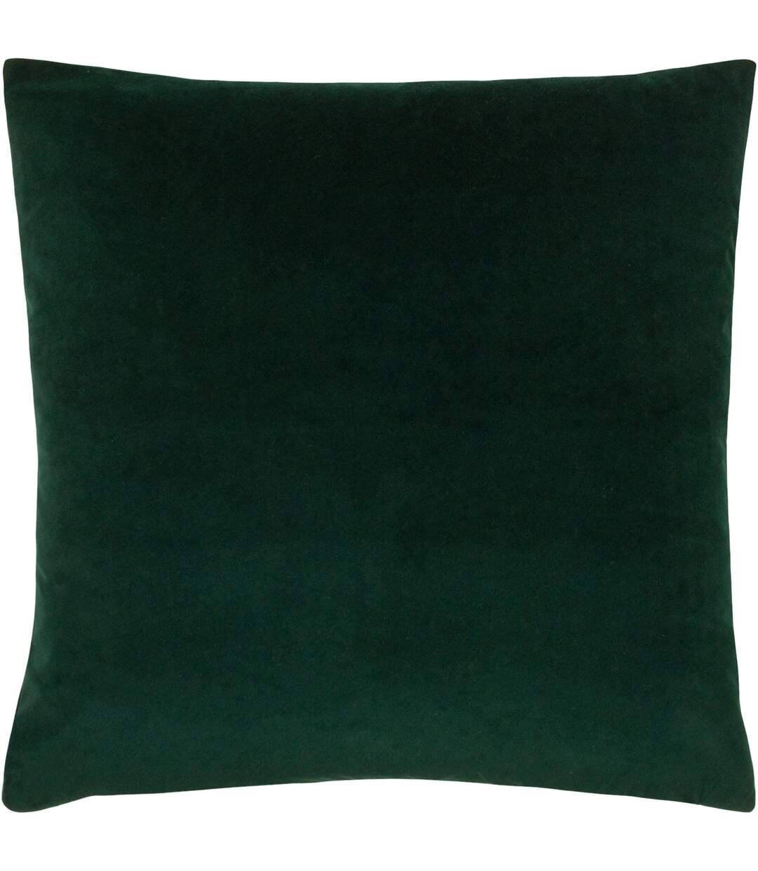 Sunningdale velvet cushion cover 50cm x 50cm bottle green Evans Lichfield-1