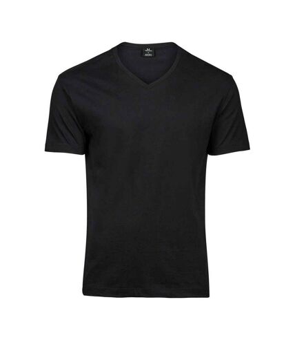 Tee Jays Mens Sof V Neck T-Shirt (Black)