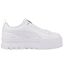 Womens/ladies Mayze Leather Platform Trainers White Puma-1